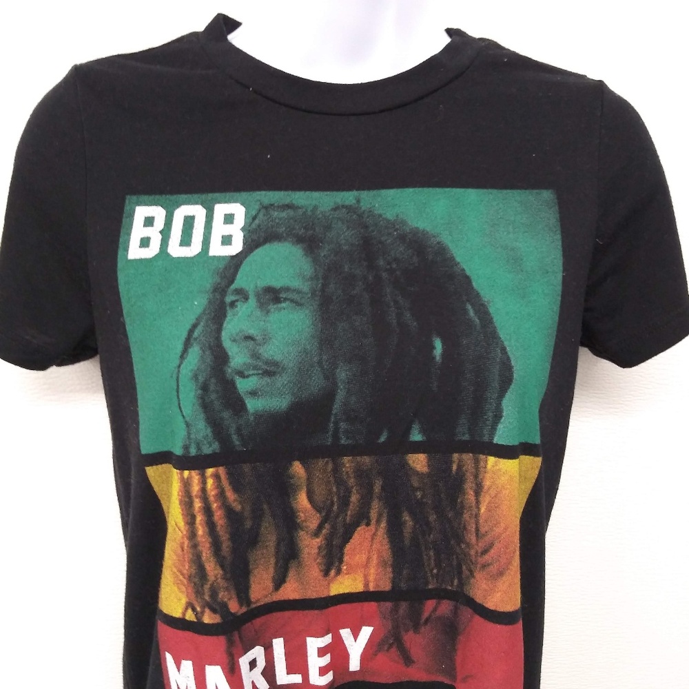 Women Bk TShirt Bob Marley Sm